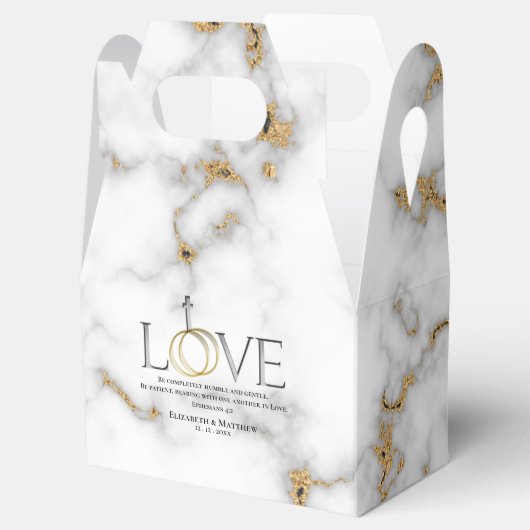 Liebe Scripture Verse Ephesians 4:2 Hochzeit Geschenkschachtel (Geöffnet)