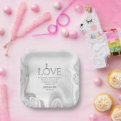 Liebe Scripture Verse Ephesians 4:2 Hochzeit Pappteller (Party)