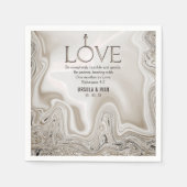 Liebe Scripture Verse Ephesians 4:2 Hochzeit Serviette (Vorderseite)