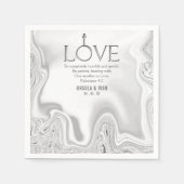 Liebe Scripture Verse Ephesians 4:2 Hochzeit Serviette (Vorderseite)