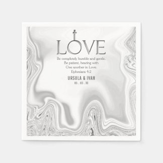 Liebe Scripture Verse Ephesians 4:2 Hochzeit Serviette