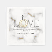 Liebe Scripture Verse Ephesians 4:2 Hochzeit Serviette (Vorderseite)