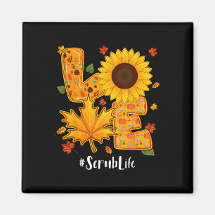 Liebe Scrub Nurlife Erntedank Herbstkarte Magnet