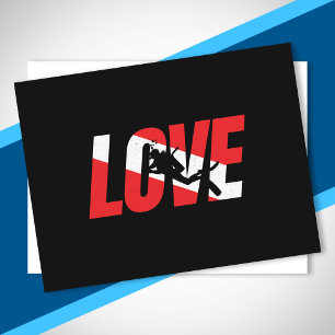 Liebe, Scuba Diver-Geschenk Taucherabtrieb Flagge  Postkarte