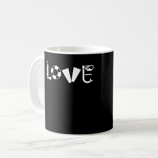 Liebe Scuba Diver Kaffeetasse (Vorderseite Links)