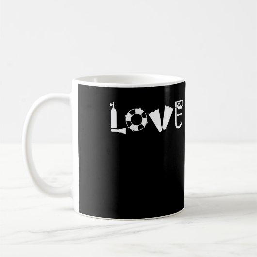 Liebe Scuba Diver Kaffeetasse (Links)