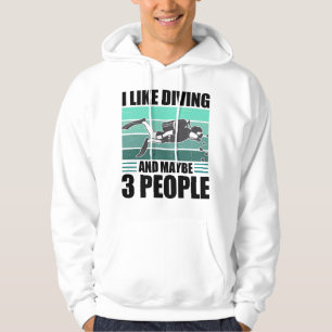 Liebe Scuba Diving Funn Diver Geschenk Hoodie
