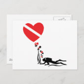 Liebe SCUBA Postkarte (Vorne/Hinten)