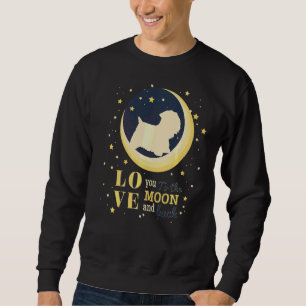 Liebe Sealyham Terrier Dog zum Mond Sweatshirt