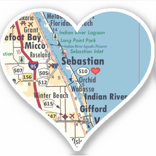 Liebe Sebastian Florida Aufkleber (Vorderseite)