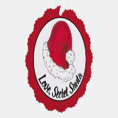 Liebe, Secret Santa Claus frohe Weihnachten Weihna Ornament Karte (Rechts)