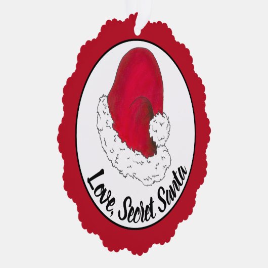 Liebe, Secret Santa Claus frohe Weihnachten Weihna Ornament Karte (Rechts)