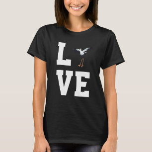 Liebe Secretary Birds Watcher Apparel Vogelbeobach T-Shirt