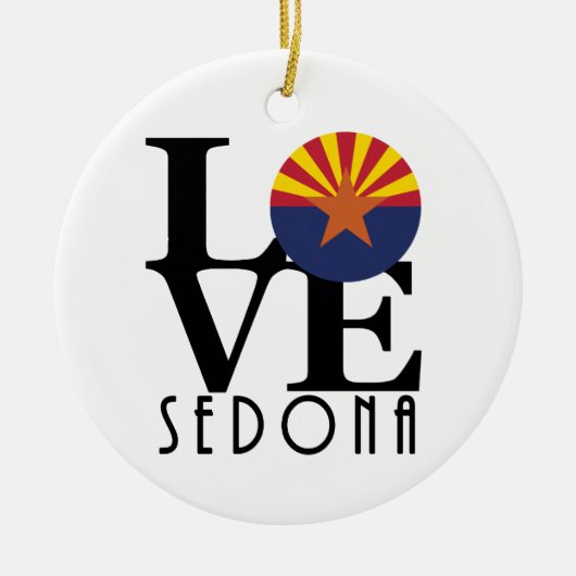 LIEBE Sedona Keramik Ornament (Vorne)