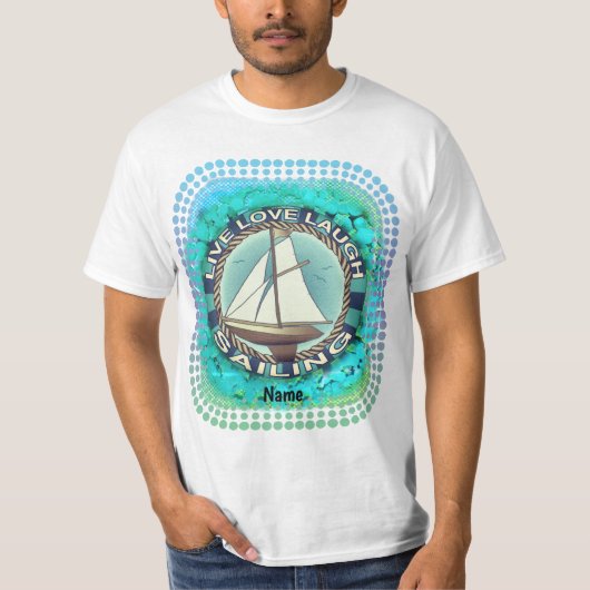 Liebe Segelboot T - Shirt (Vorderseite)