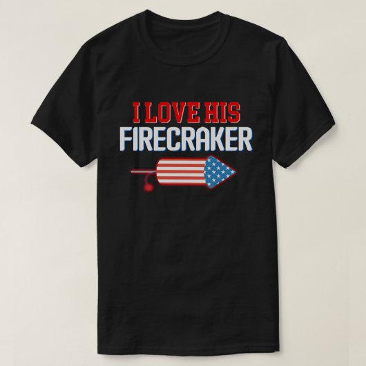 Liebe Seine Firecracker Match Couple 4. Juli Tee (Design vorne)