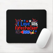 Liebe seinen Firecracker Funny 4. Juli Feuerwerk C Mousepad (Mit Mouse)