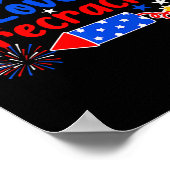 Liebe seinen Firecracker Funny 4. Juli Feuerwerk C Poster (Ecke)