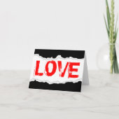LIEBE (Seitenrippe) Feiertagskarte (Vorderseite)