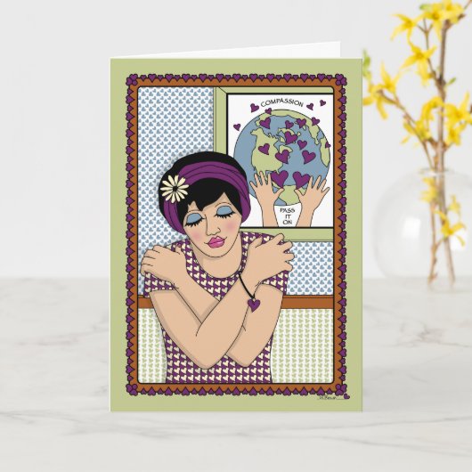 Liebe selbst_A_Gruß Karte (Gelbe Blume)