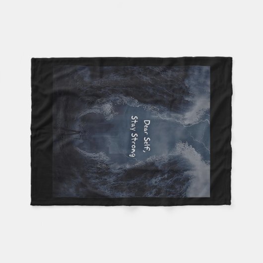 Liebe Selbst, Bleibe stark Fleecedecke (Vorderseite (Horizontal))