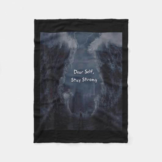 Liebe Selbst, Bleibe stark Fleecedecke (Vorderseite)