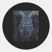 Liebe Selbst, Bleibe stark Runder Aufkleber (Vorderseite)