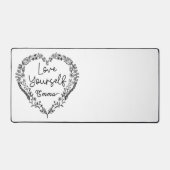 Liebe selbst Emma. Dein Name. Individuelle Name Schreibtischunterlage (Vorderseite)