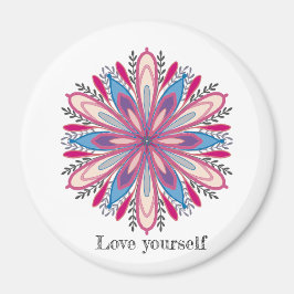 Liebe selbst Mandala Blume Magnet