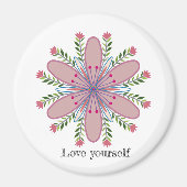 Liebe selbst Mandala Floral Magnet (Vorne)