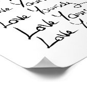 Liebe selbst! Motivierend Kalligraphie Poster (Ecke)