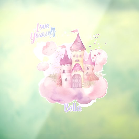 Liebe selbst Porträt anpassbar Fensteraufkleber (Blatt 3)