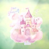 Liebe selbst Porträt anpassbar Fensteraufkleber (Blatt 3)