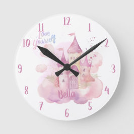 Liebe selbst Porträt personalisierbares Portrait Runde Wanduhr