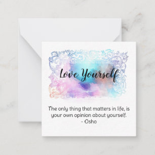 *~ Liebe Selbstfarbiges Zitat AP62 Note Card Mitteilungskarte