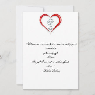 Liebe-Selbstkarten-Erinnerung Dankeskarte