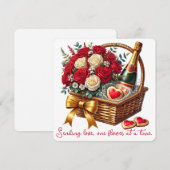 Liebe senden - Valentinstag-Karte Dankeskarte (Vorne/Hinten)