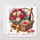 Liebe senden - Valentinstag-Karte Dankeskarte (Vorderseite)