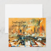 Liebe senden von der Skyline des NYC Manhattan Haf (Vorne/Hinten)
