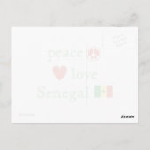 Liebe Senegal Herz und senegalesische Flagge Postkarte (Rückseite)