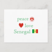 Liebe Senegal Herz und senegalesische Flagge Postkarte (Vorderseite)