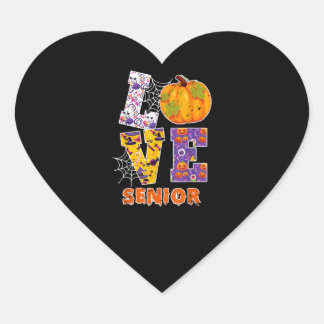 Liebe Senior Teacher School Halloween Kostümgesche Herz-Aufkleber