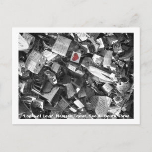 Liebe/Seoul Tower, Südkorea Postkarte