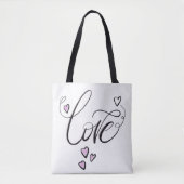 Liebe Serenity Schrift | Chic Mindfulness Grafik Tasche (Vorderseite)