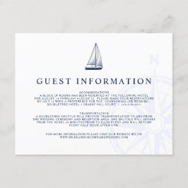 Liebe Set Sail Nautical Sailboat Hochzeitsgästen I Begleitkarte