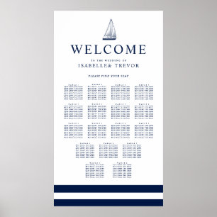 Liebe Sets Segel 17 Tabelle Seating Chart Poster