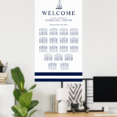 Liebe Sets Segel | 17 Tabelle Seating Chart Poster (Heimbüro)