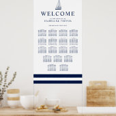 Liebe Sets Segel | 17 Tabelle Seating Chart Poster (Küche)