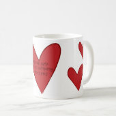 Liebe setzt Zeit Unendlichkeit plus eine fest Kaffeetasse (VorderseiteRechts)