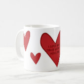 Liebe setzt Zeit Unendlichkeit plus eine fest Kaffeetasse (Vorderseite Links)
